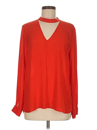 Pre-owned 1.state Long Sleeve Blouse In Red
