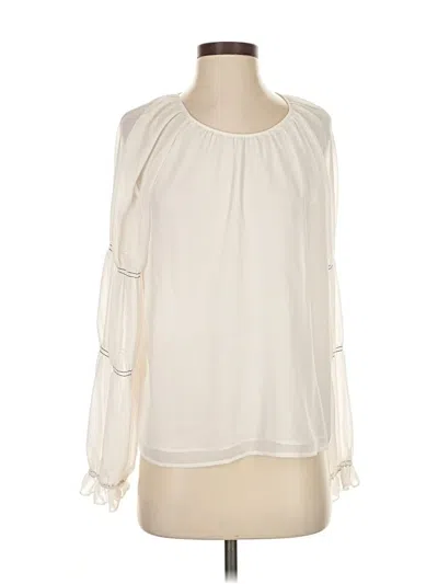 Pre-owned 1.state Long Sleeve Blouse In White