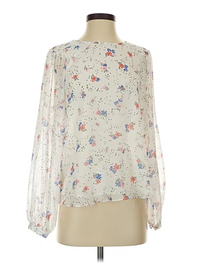 Pre-owned 1.state Long Sleeve Blouse In White