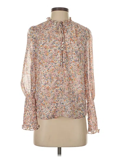 Pre-owned 1.state Long Sleeve Blouse In White