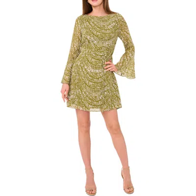 1.state Long Sleeve Cowl Back Minidress
