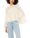 1.state Long Sleeve Ruffle Blouse In White