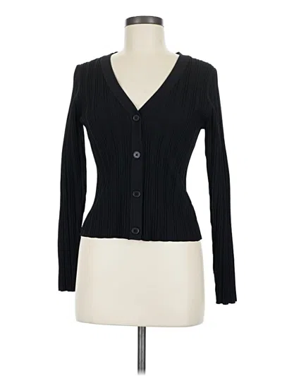 Pre-owned 1.state Long Sleeve Top Black Sweetheart Neckline Tops