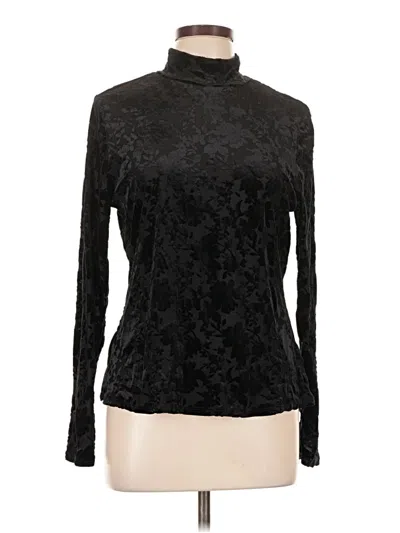 Pre-owned 1.state Long Sleeve Top Black Turtleneck Tops