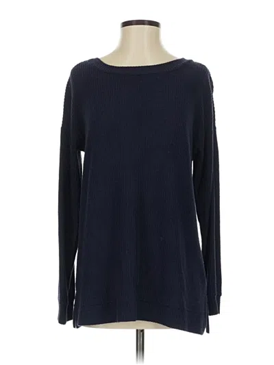 Pre-owned 1.state Long Sleeve Top Blue Boatneck Tops