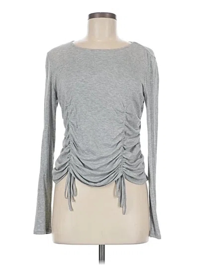 Pre-owned 1.state Long Sleeve Top Gray Cowl Neck Tops