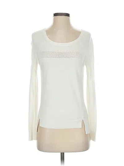 Pre-owned 1.state Long Sleeve Top Ivory Square Neckline Tops In White