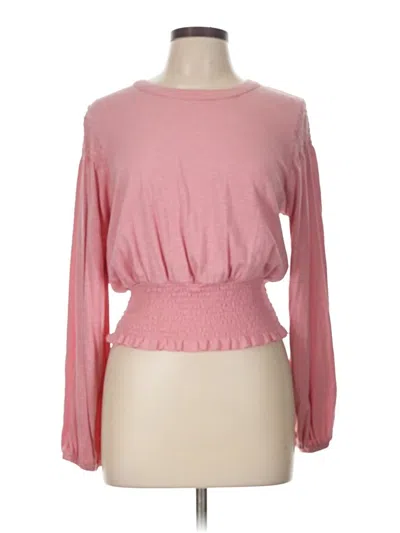 Pre-owned 1.state Long Sleeve T-shirt In Pink