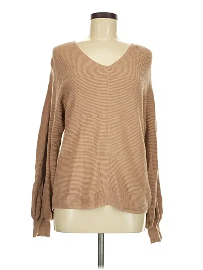 Pre-owned 1.state Long Sleeve T-shirt In Tan