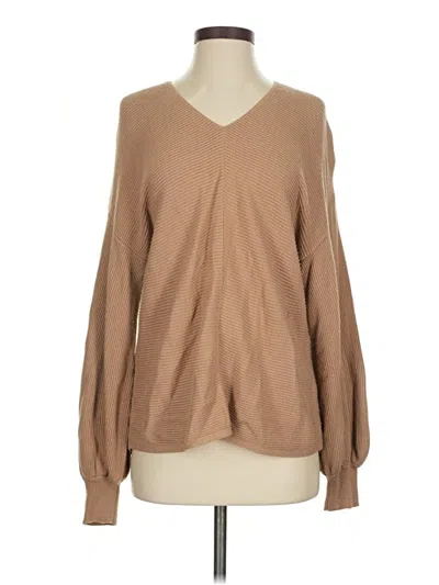 Pre-owned 1.state Long Sleeve T-shirt In Tan