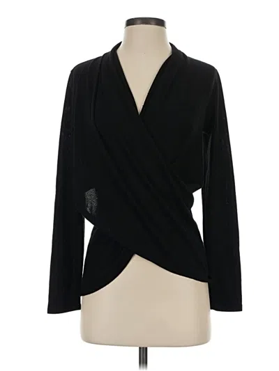 Pre-owned 1.state Long Sleeve Turtleneck In Black