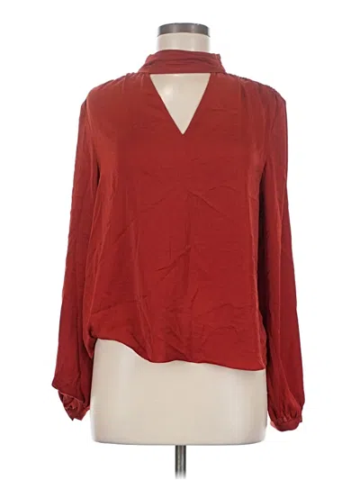 Pre-owned 1.state Long Sleeve Turtleneck In Red