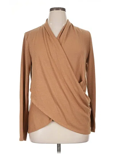 Pre-owned 1.state Long Sleeve Turtleneck In Tan