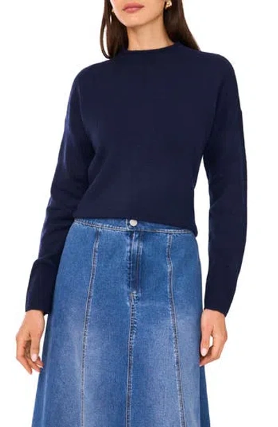 1.state Loose Knit Crewneck Sweater In Classic Navy