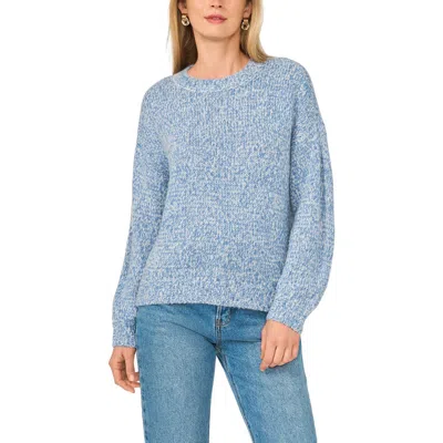 1.state Marled Crewneck Sweater In Blue