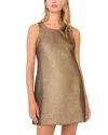 1.state Metallic Shift Dress In Brown