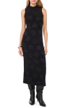 1.state Womens Beaded Polyester Cocktail And Party Dress In Rich Black