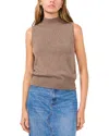 1.state Mock Neck Sleeveless Sweater In Oak Heather
