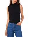 1.state Mock Neck Sleeveless Rib Sweater In Rich Black
