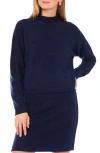1.state Mock Neck Sweater In Blue