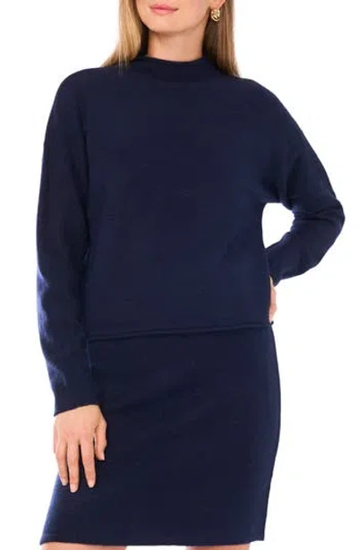 1.state Mock Neck Sweater In Blue