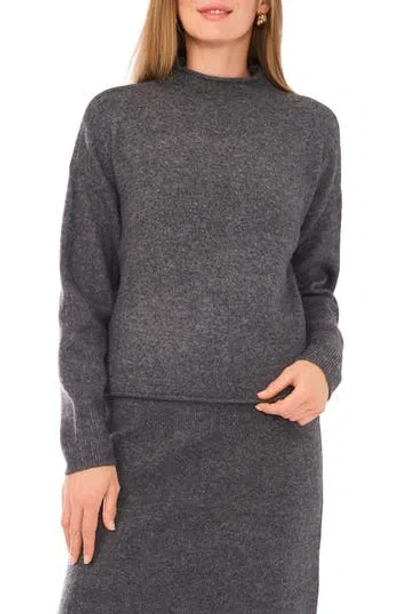 1.state Mock Neck Sweater In Gray