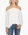 1.state Off The Shoulder Cold Shoulders Halter Neck Blouse In White In White