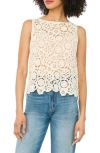 1.state Open Knit Tank In Neutral