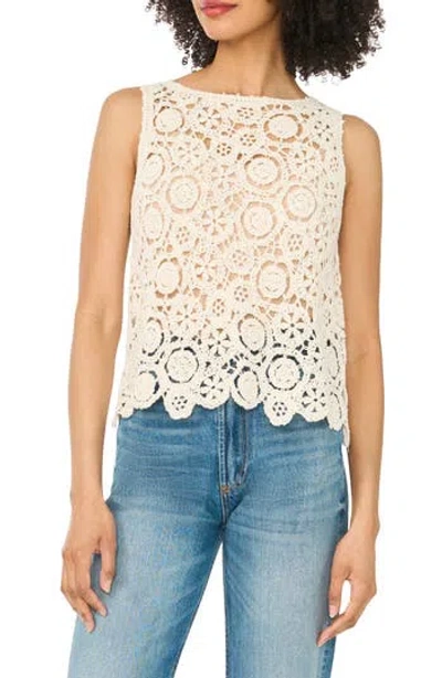 1.state Open Knit Tank In Neutral