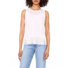 1.state Open Stitch Fringe Tank In White