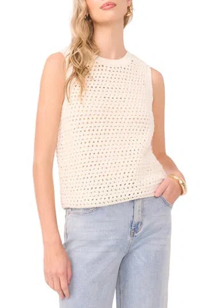 1.state Openwork Crewneck Tank In Eggnog