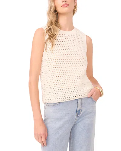 1.state Openwork Crewneck Tank In Neutral