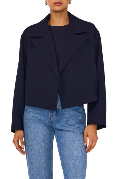 1.state Oversize Notch Lapel Jacket In Indigo Night
