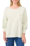 1.state Oversize Pocket Fleece Pullover In Mint Leaf