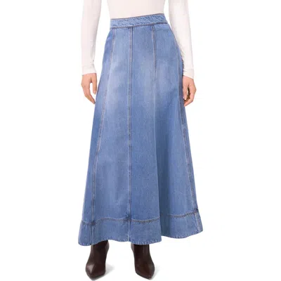 1.state Paneled Denim Maxi Skirt In Blue