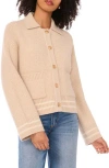 1.state Patch Pocket Sweater Jacket In Neutral
