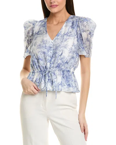 1.state Peplum Blouse In Blue