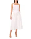 1.state Pintuck Pleat Sleeveless Peplum Top In Ultra White