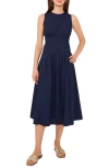 1.state Pin Tuck Midi Dress In Indigo Night