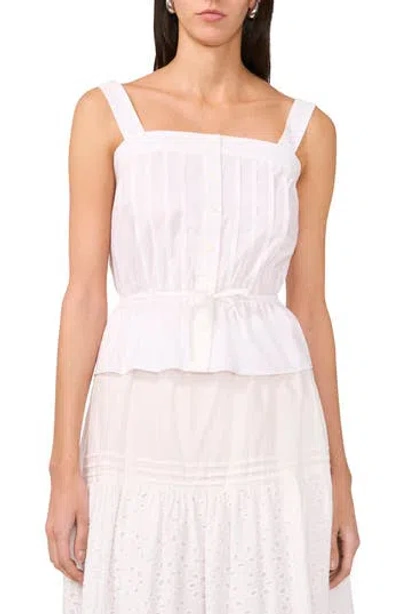 1.STATE 1.STATE PINTUCK PLEAT SLEEVELESS PEPLUM TOP