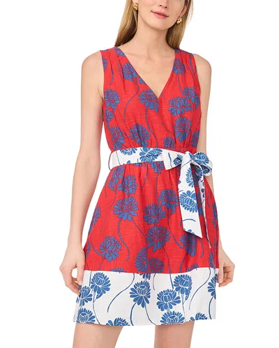 1.state Pleated Bodice Sleeveless Mini Dress In Multi