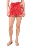 1.state Pleated Shorts In Red