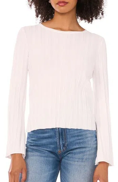 1.state Pointelle Knit Flare Sleeve Sweater In Pink