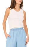 1.state Pointelle Stitch Cotton Sweater Tank In Antique White
