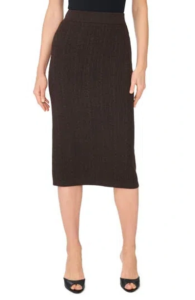 1.state Pointelle Stitch Sweater Skirt In Brown