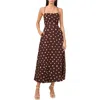 1.state Polka Dot Lace-up Maxi Dress