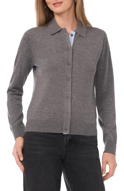 1.state Polo Cardigan In Gray