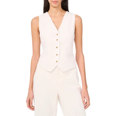 1.state Princess Seam Vest In New Ivory