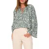 1.state Print Bell Sleeve Top In Dark Forest