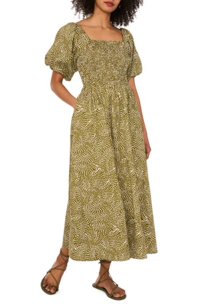 1.STATE 1.STATE PRINT PUFF SLEEVE MAXI DRESS